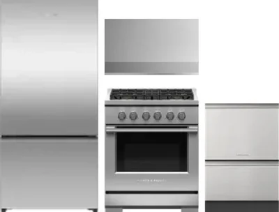 4 Piece Package Includes Refrigerator, Range, Hood And Dishwasher